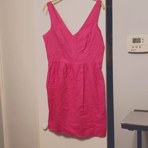 Tori Richard pink dress seersucker 10 worn once